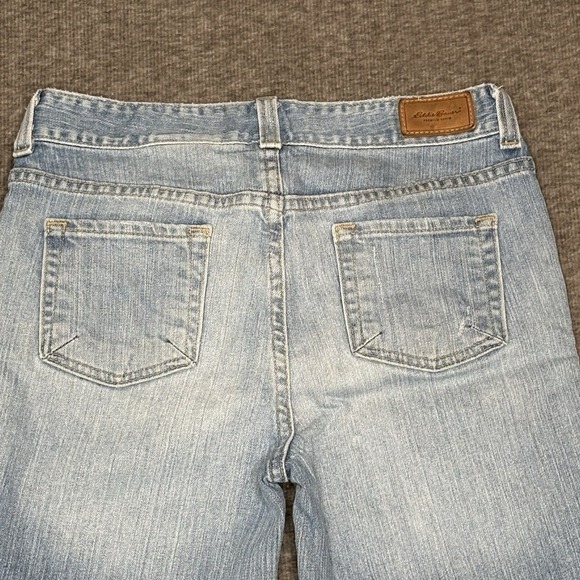 Eddie Bauer Capri Cropped Stretch Denim Blue Jeans Womens Size 6 Tall - Picture 5 of 9
